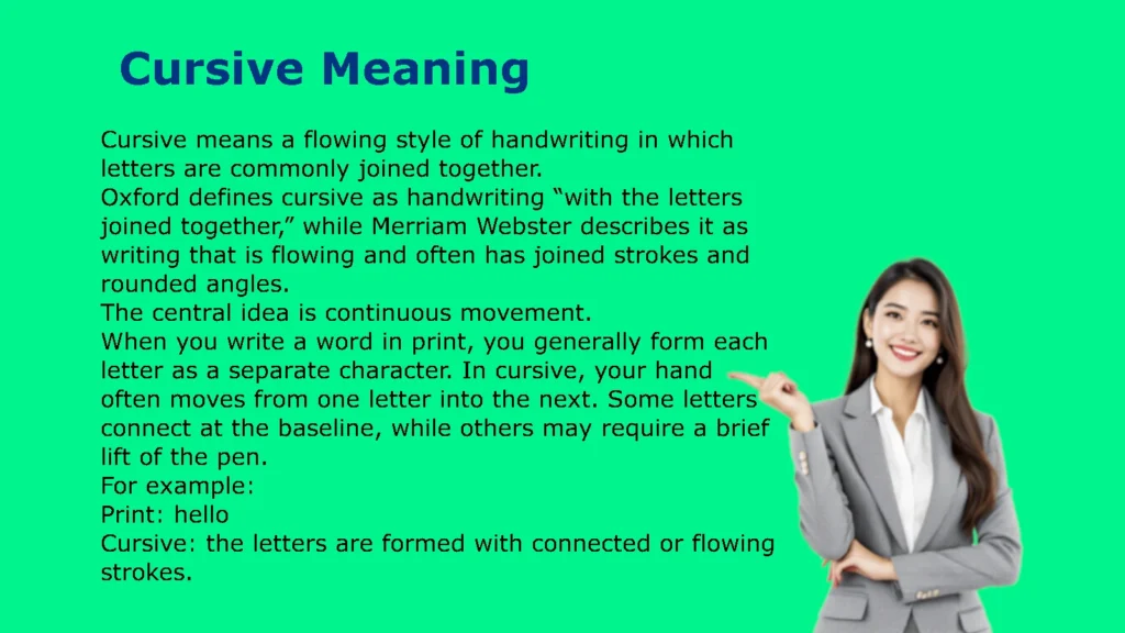 Cursive Meaning