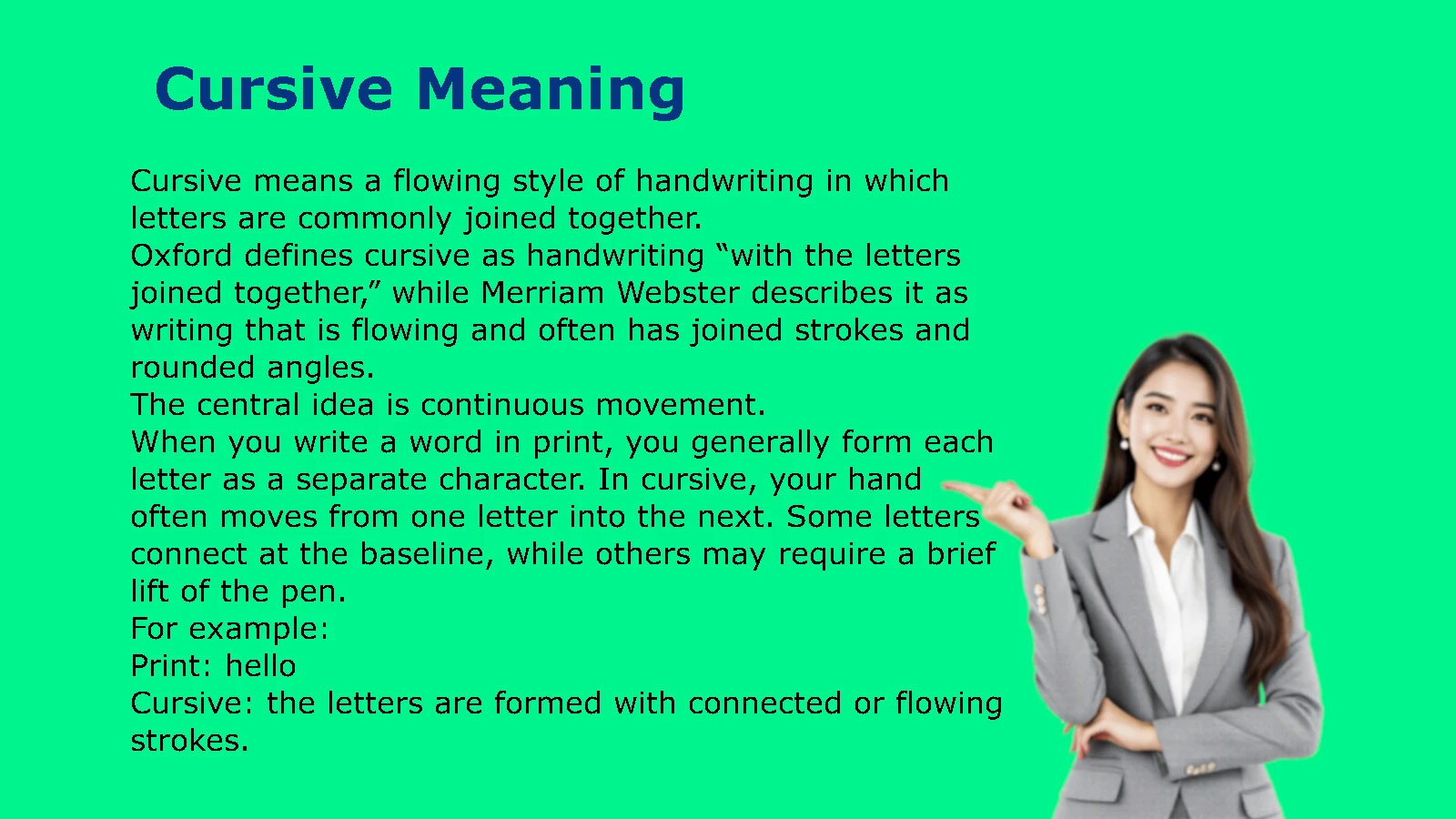 Cursive Meaning