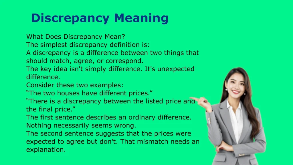 Discrepancy Meaning