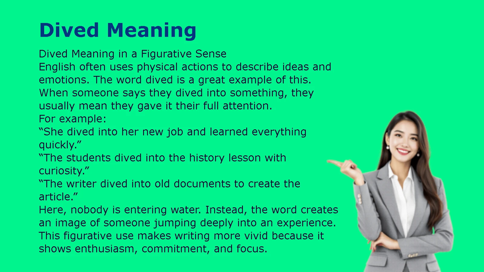 Dived Meaning