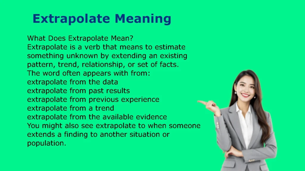 Extrapolate Meaning