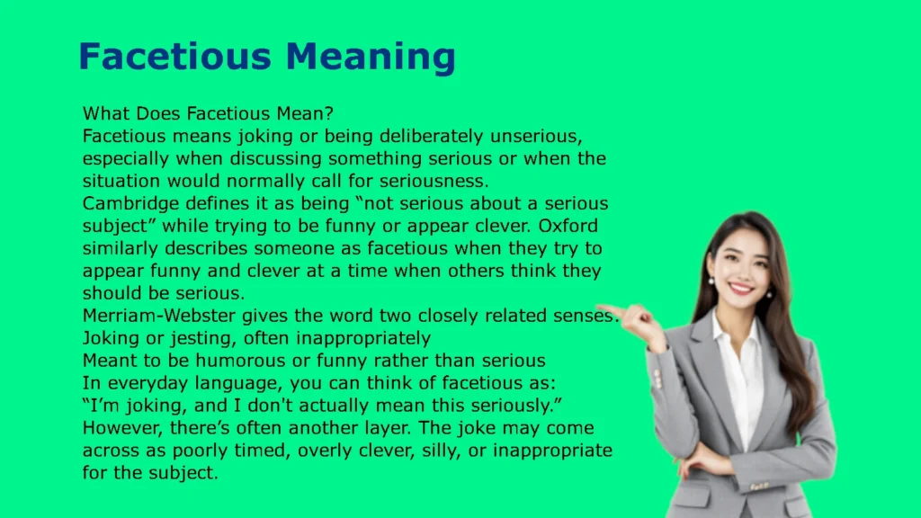 Facetious Meaning