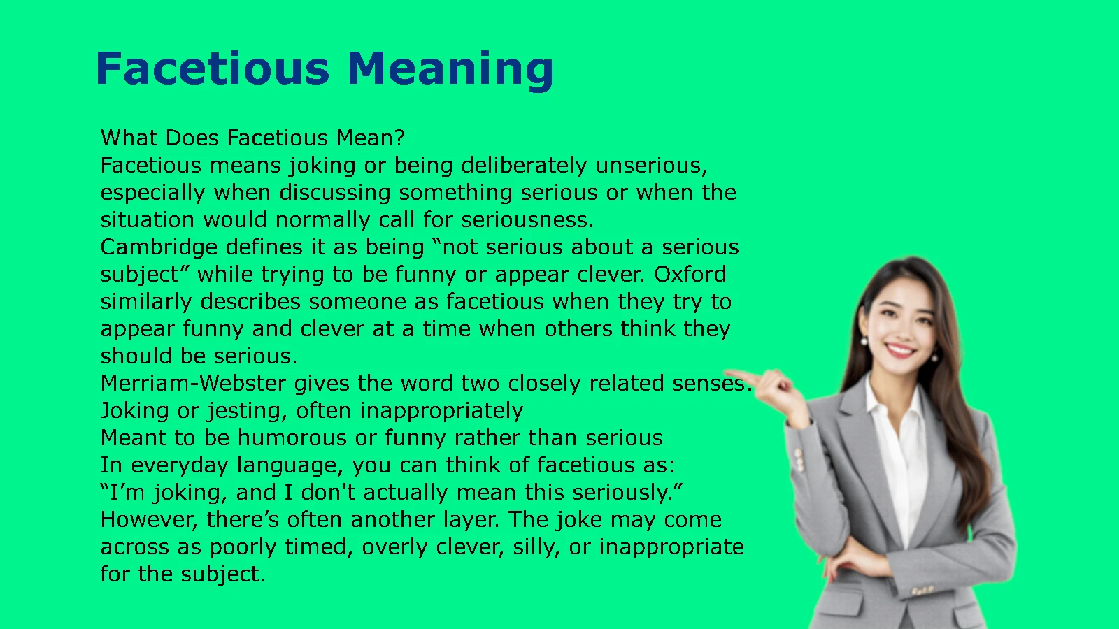 Facetious Meaning