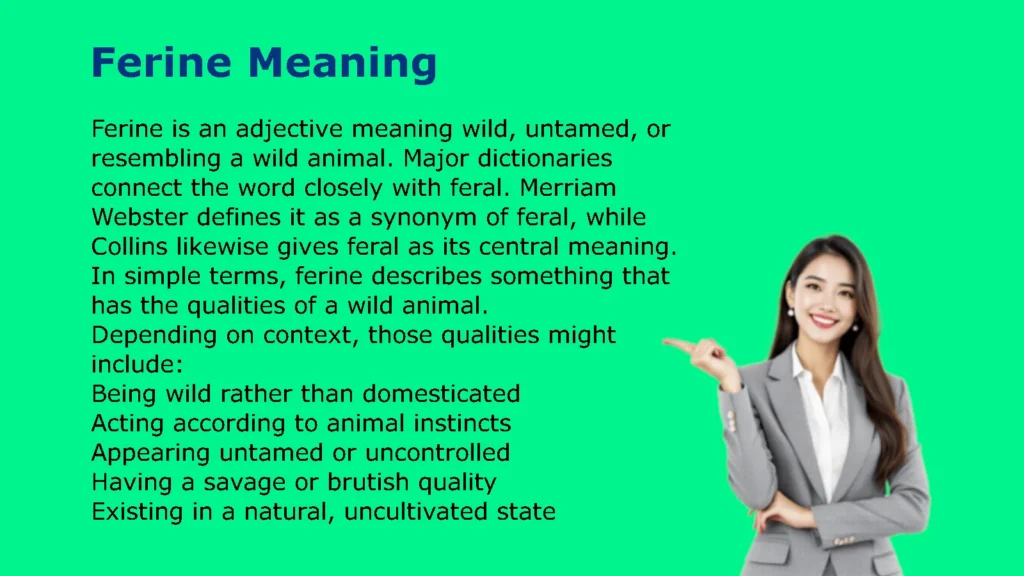 Ferine Meaning