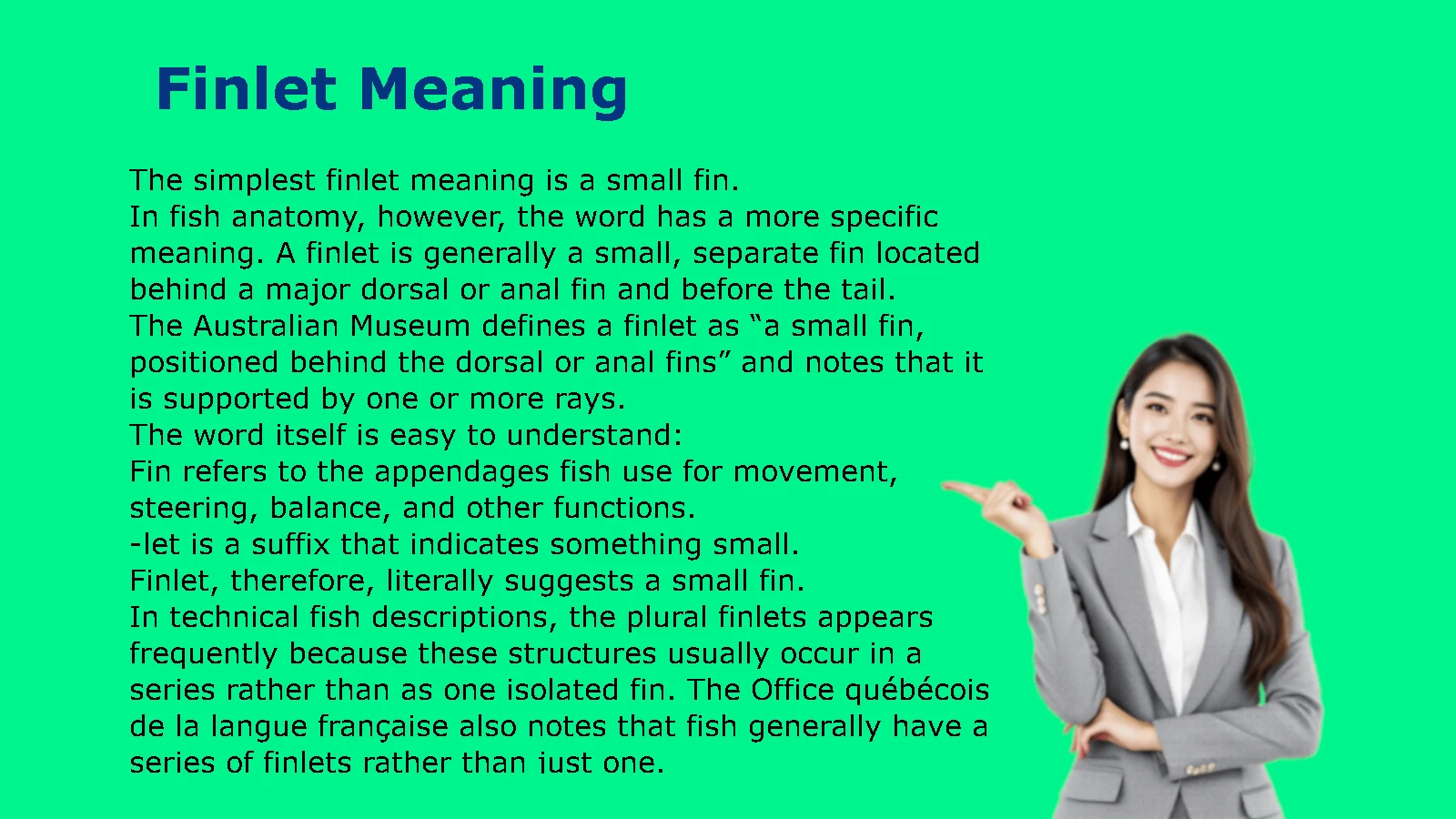 Finlet Meaning