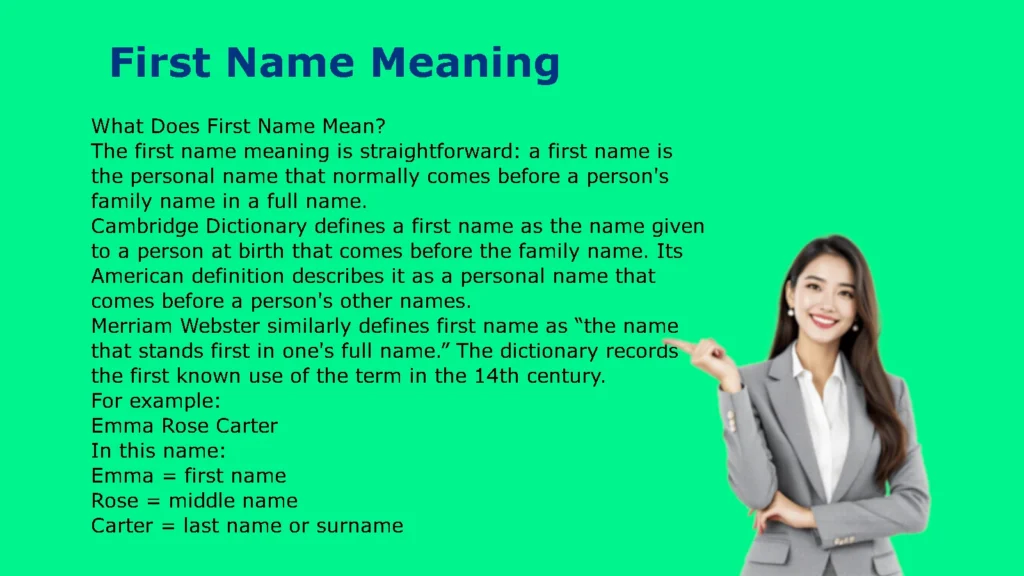 First Name Meaning