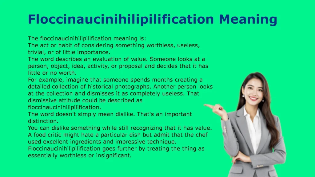 Floccinaucinihilipilification Meaning