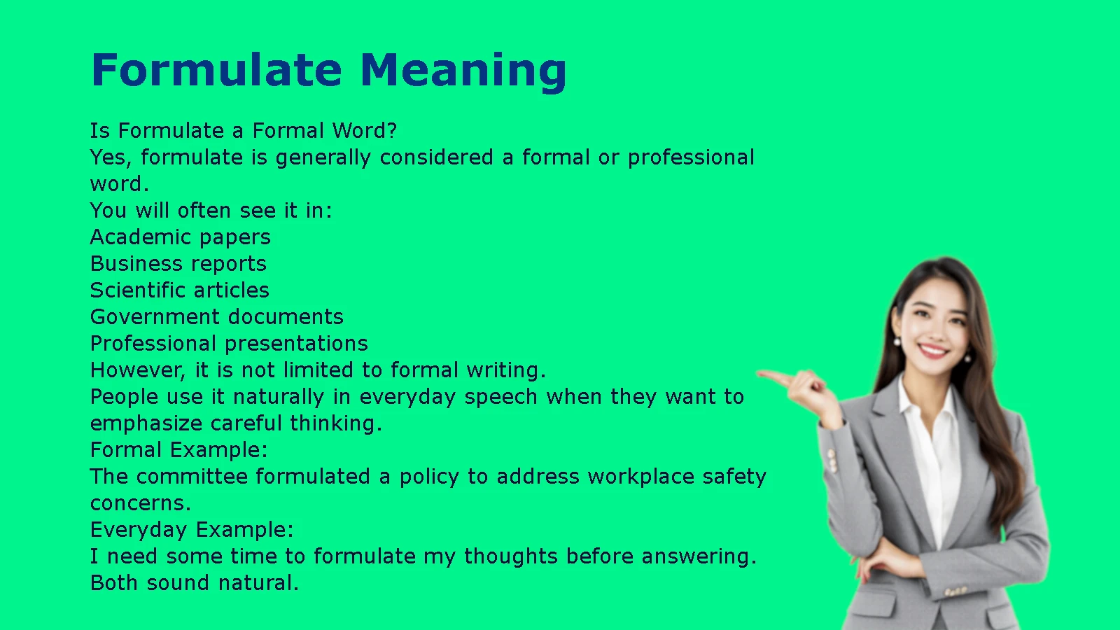 Formulate Meaning