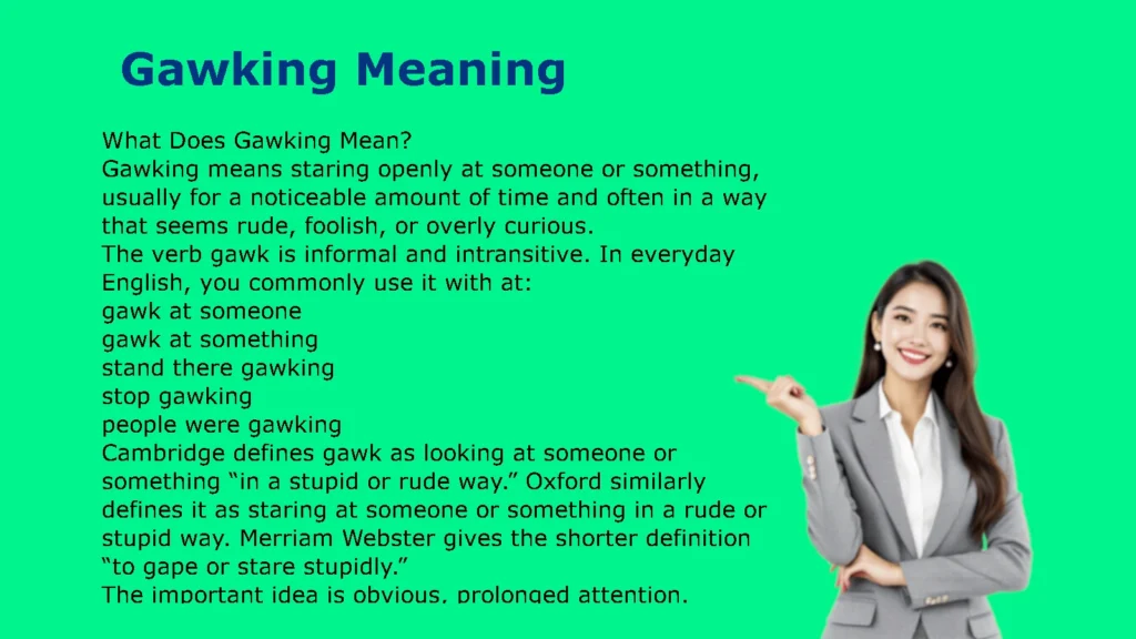 Gawking Meaning