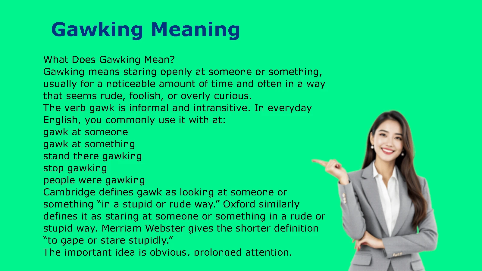 Gawking Meaning