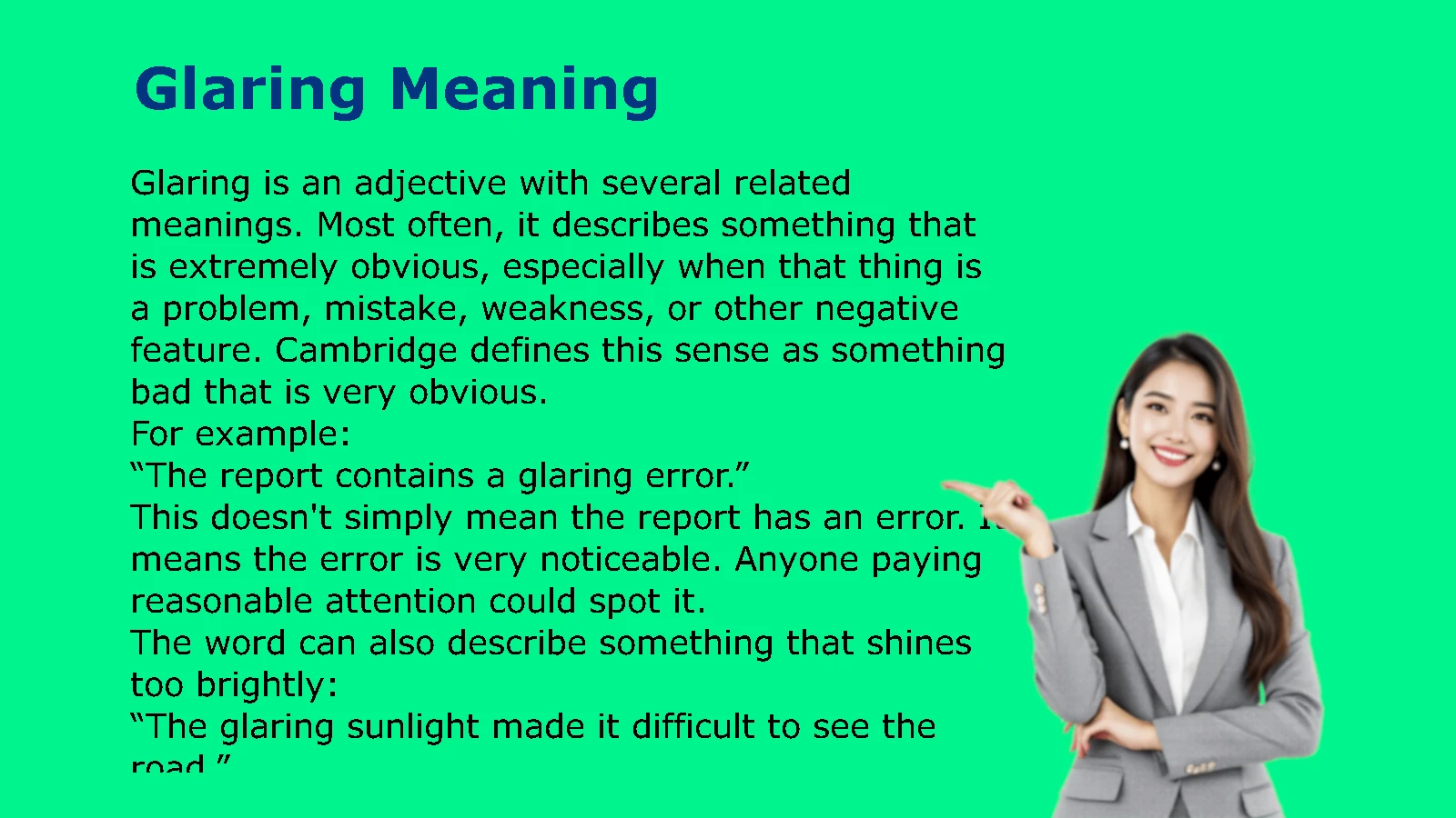 Glaring Meaning