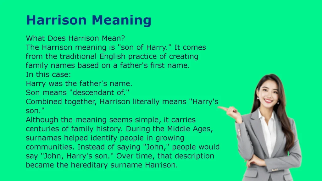 Harrison Meaning