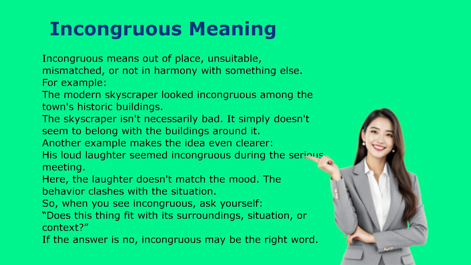Incongruous Meaning