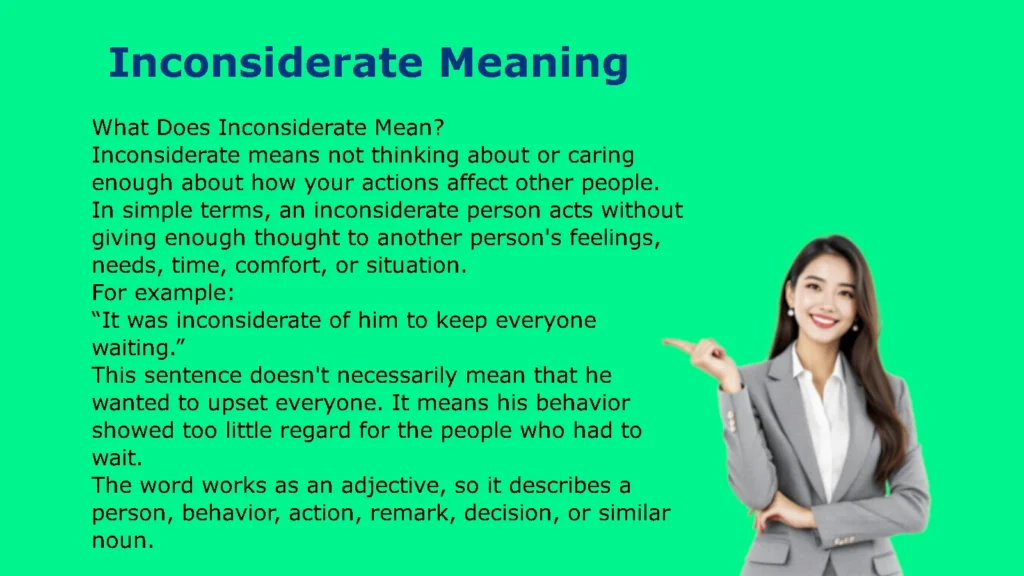 Inconsiderate Meaning