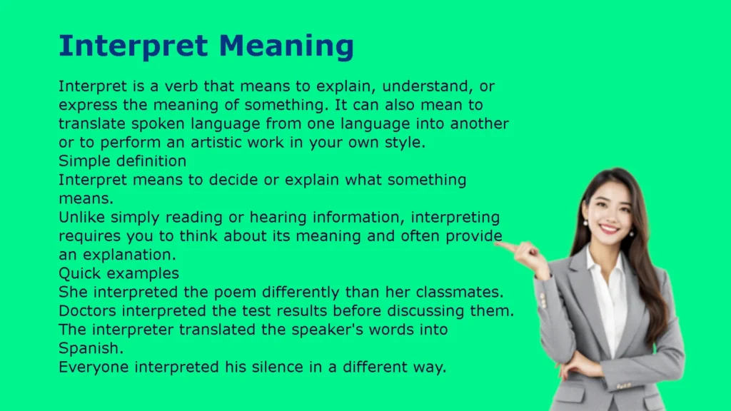 Interpret Meaning