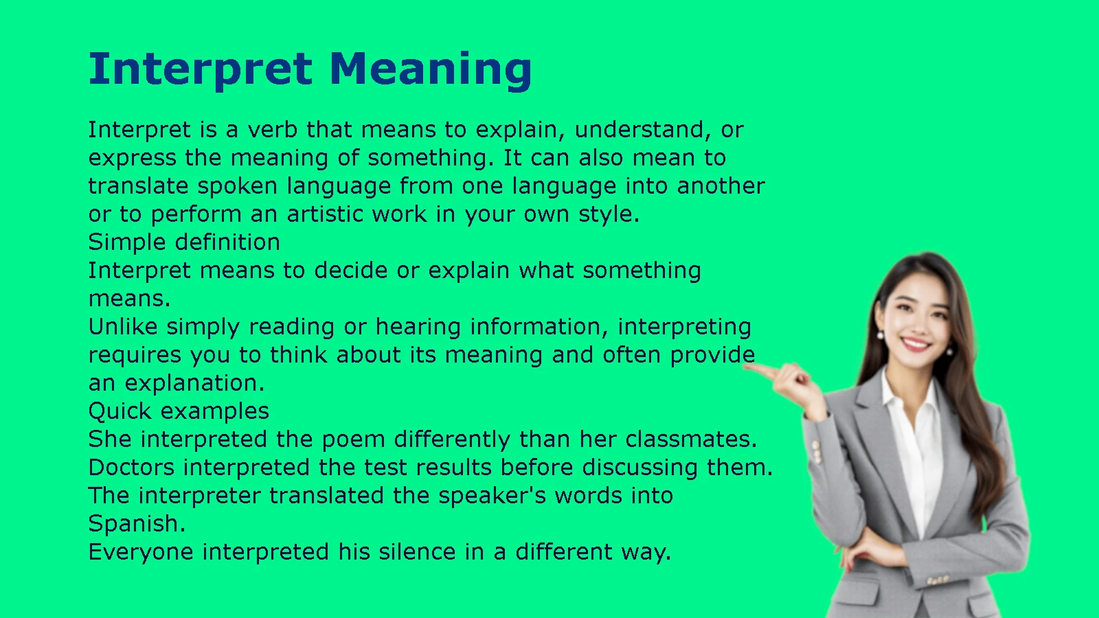 Interpret Meaning