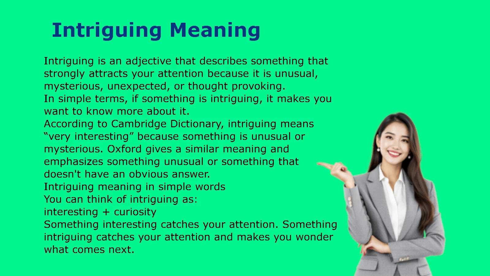 Intriguing Meaning