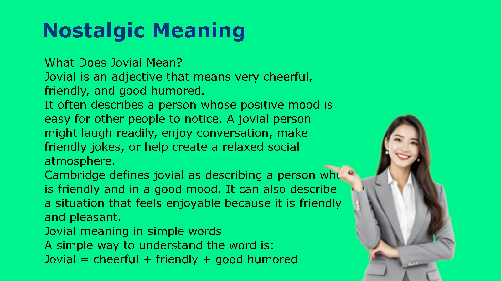 Jovial Meaning