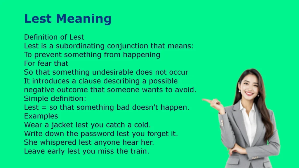 Lest Meaning