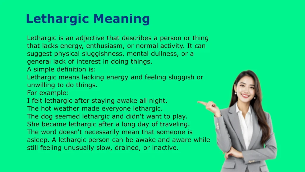 Lethargic Meaning