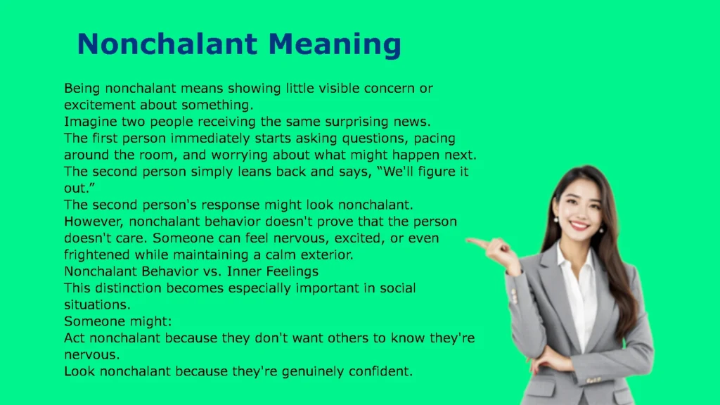 Nonchalant Meaning