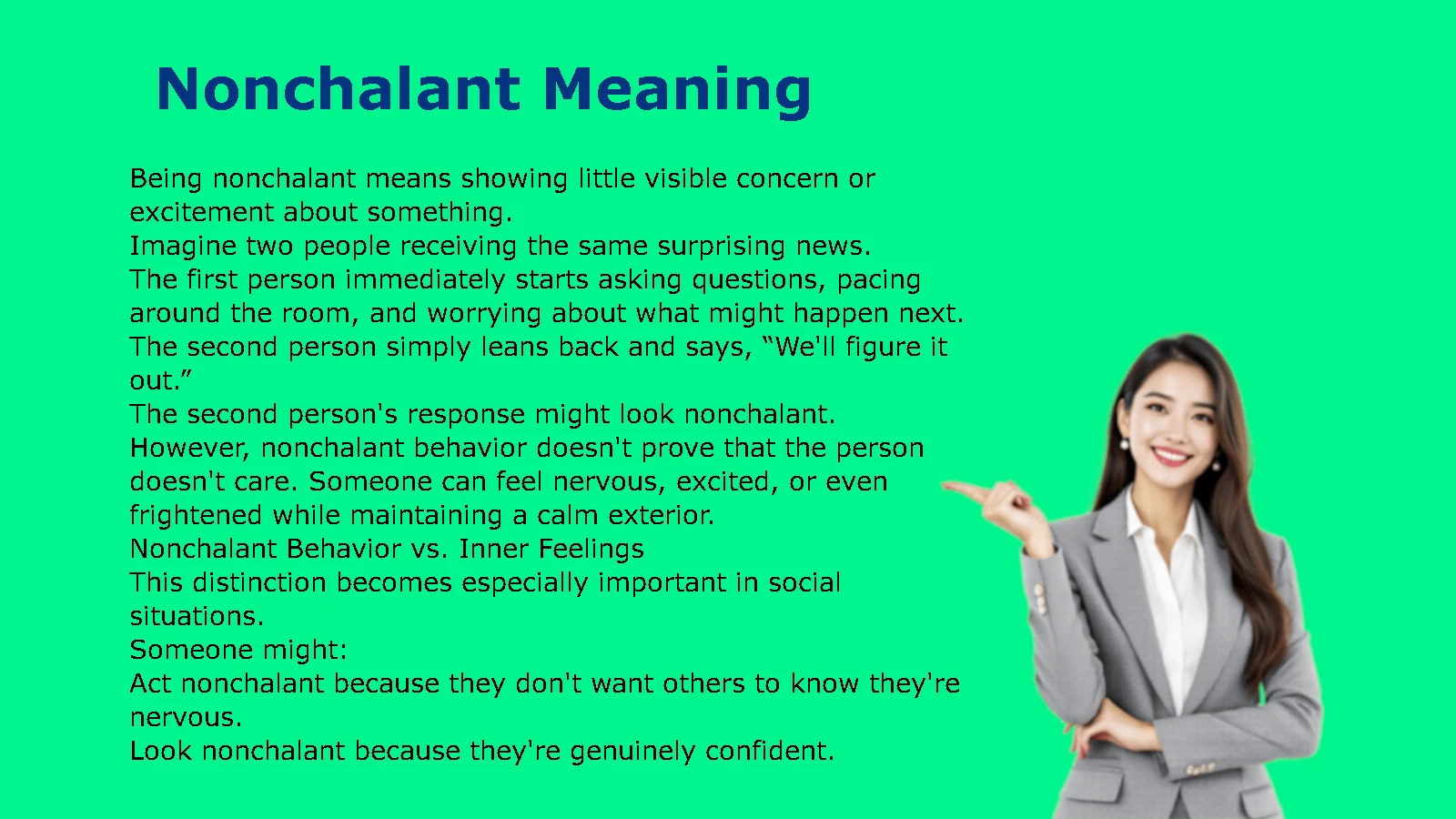 Nonchalant Meaning