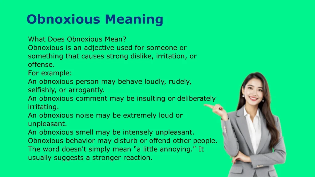 Obnoxious Meaning
