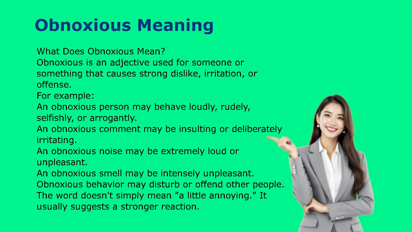 Obnoxious Meaning