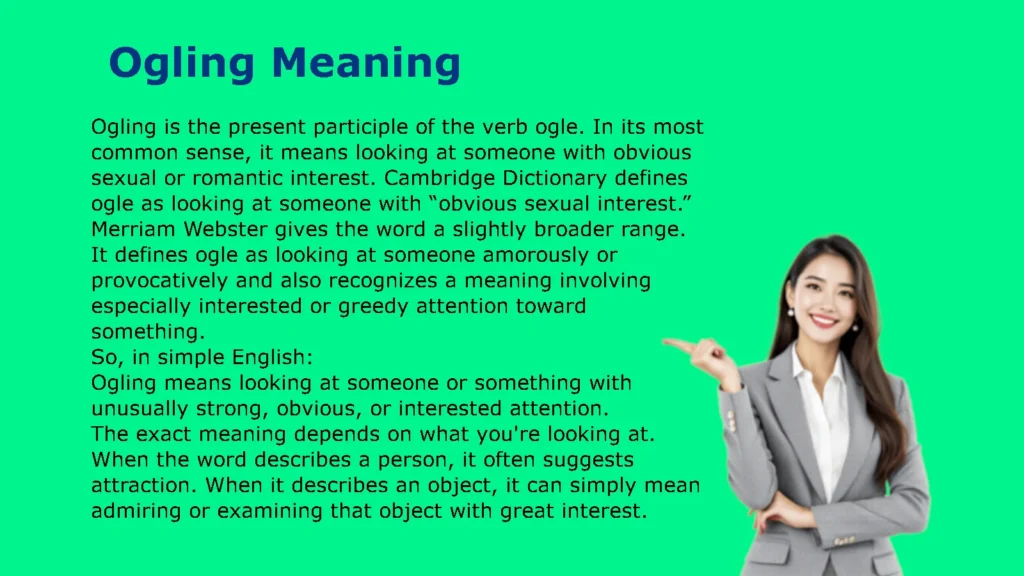 Ogling Meaning