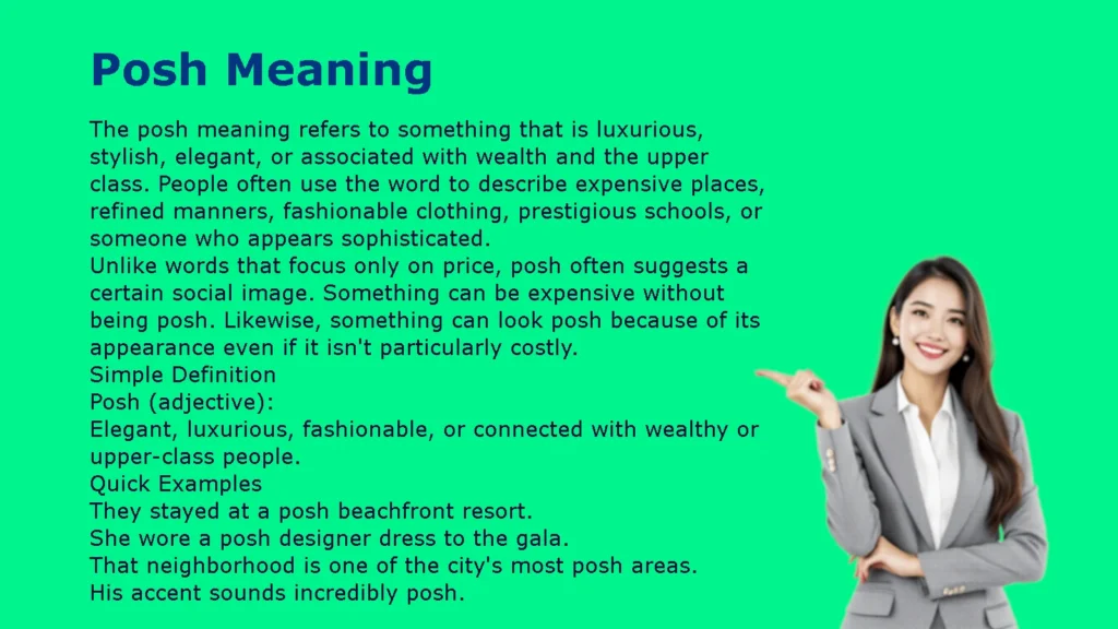 Posh Meaning