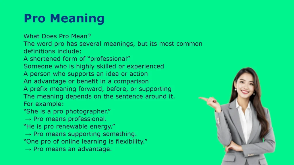 Pro Meaning