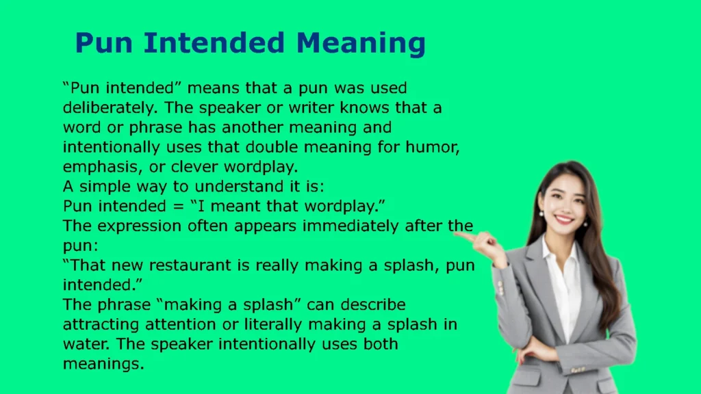 Pun Intended Meaning