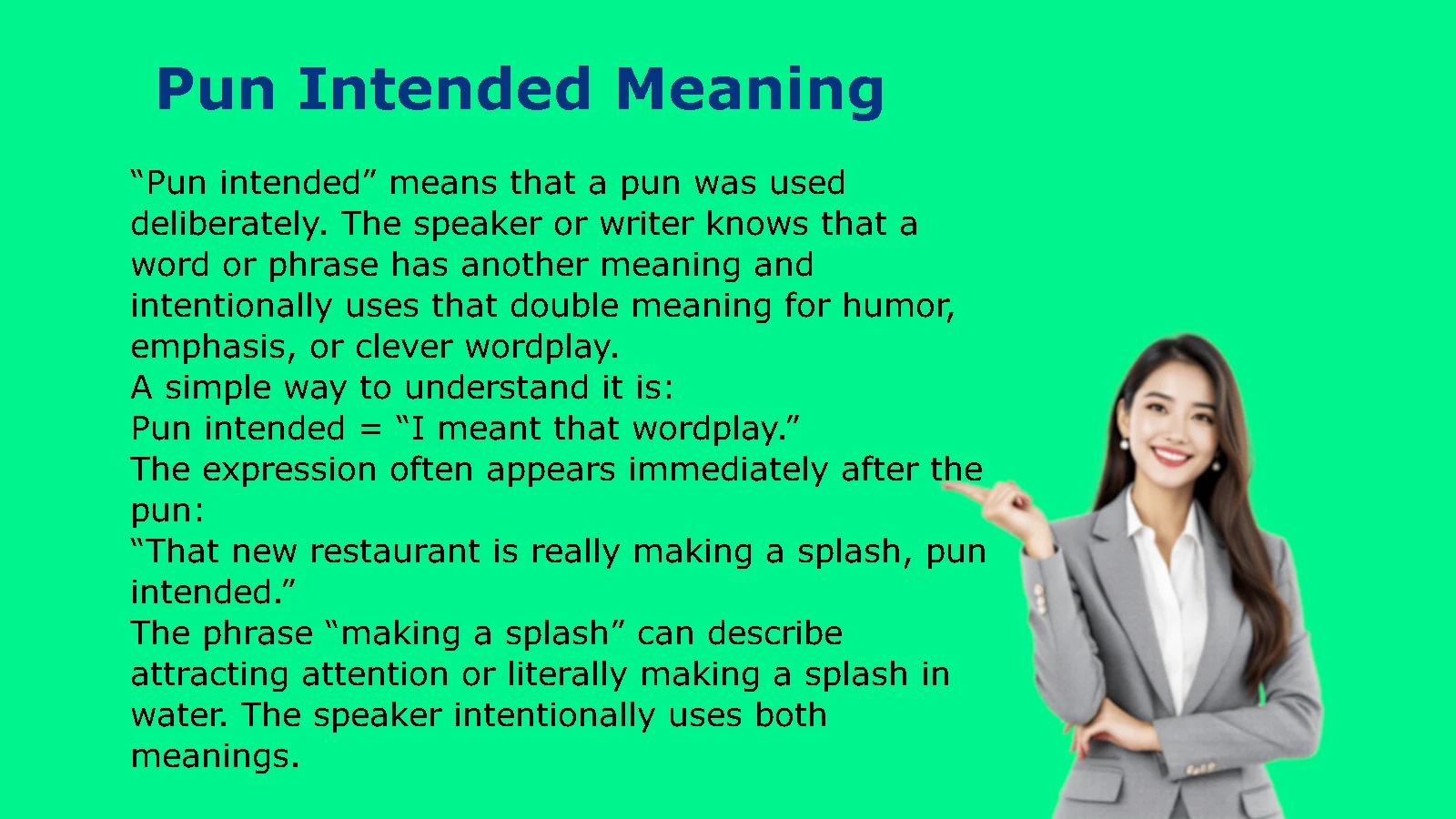Pun Intended Meaning