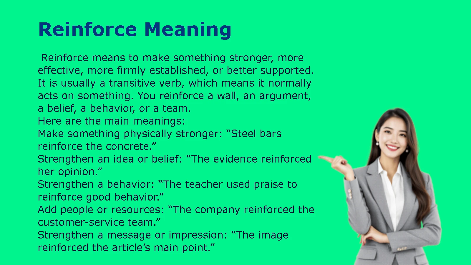 Reinforce Meaning