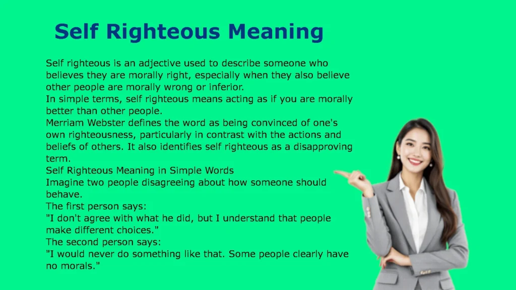Self Righteous Meaning