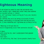 Self Righteous Meaning