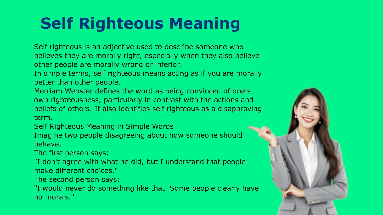 Self Righteous Meaning