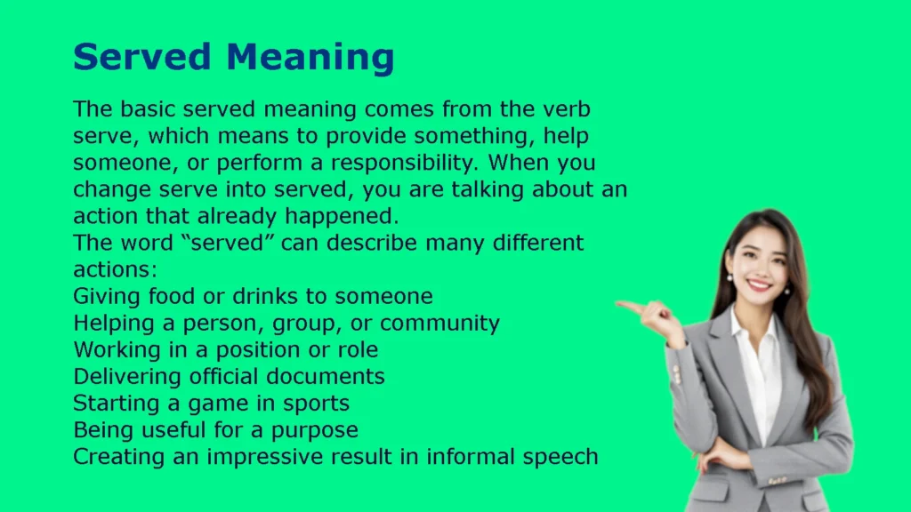 Served Meaning