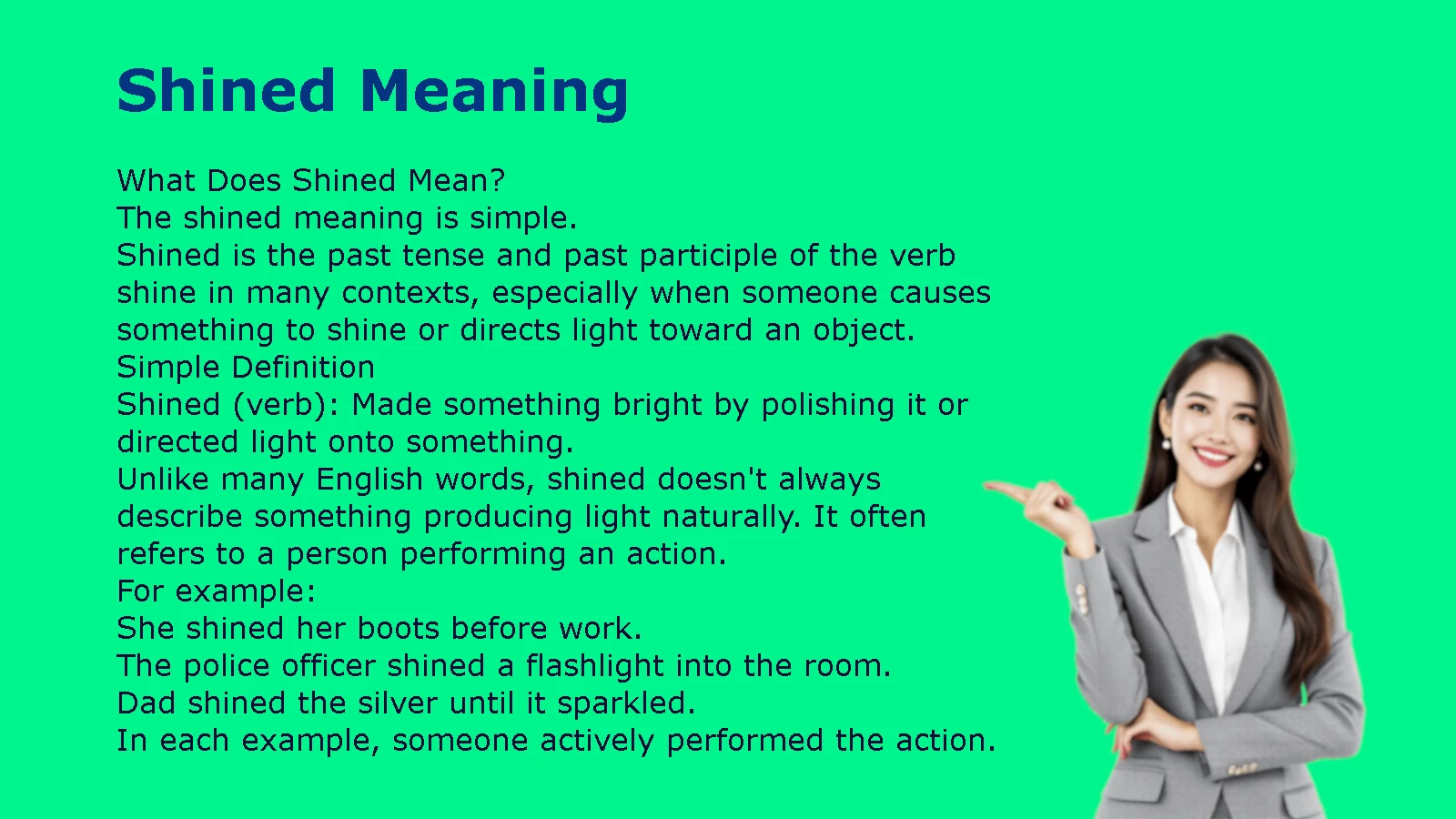Shined Meaning