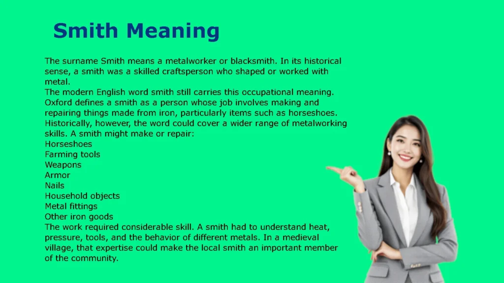 Smith Meaning