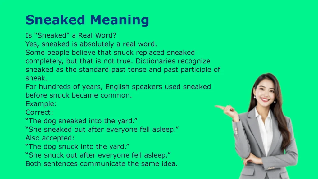 Sneaked Meaning