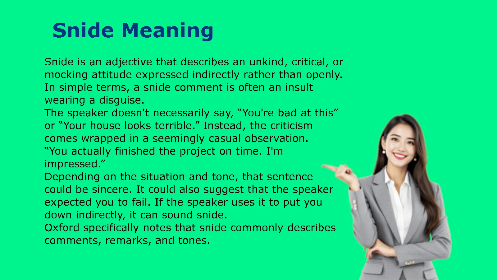 Snide Meaning