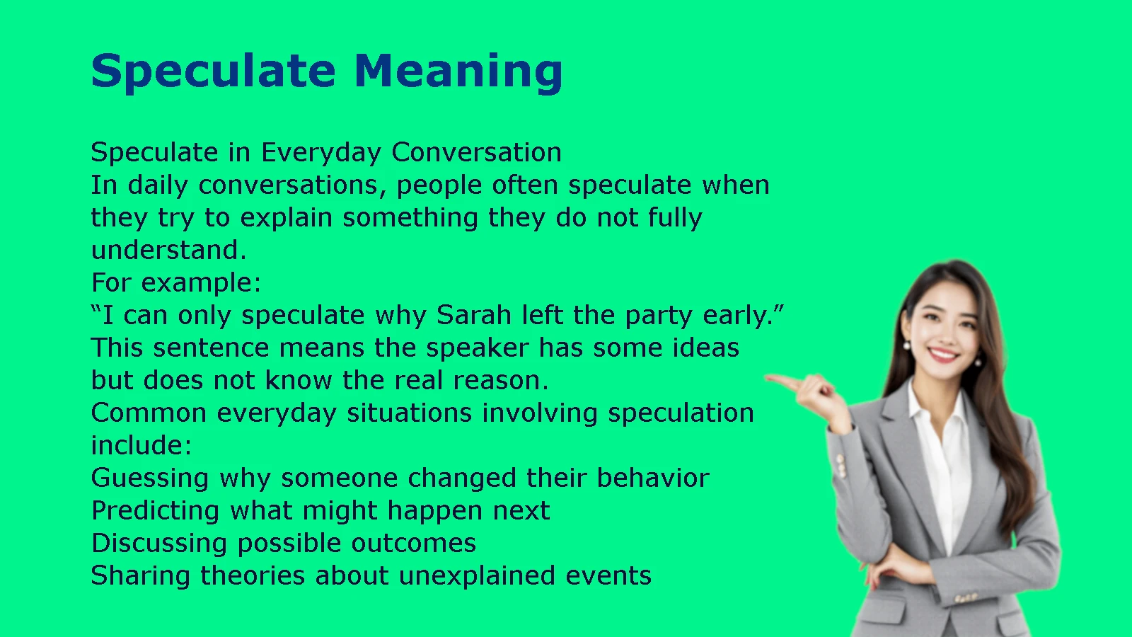 Speculate Meaning