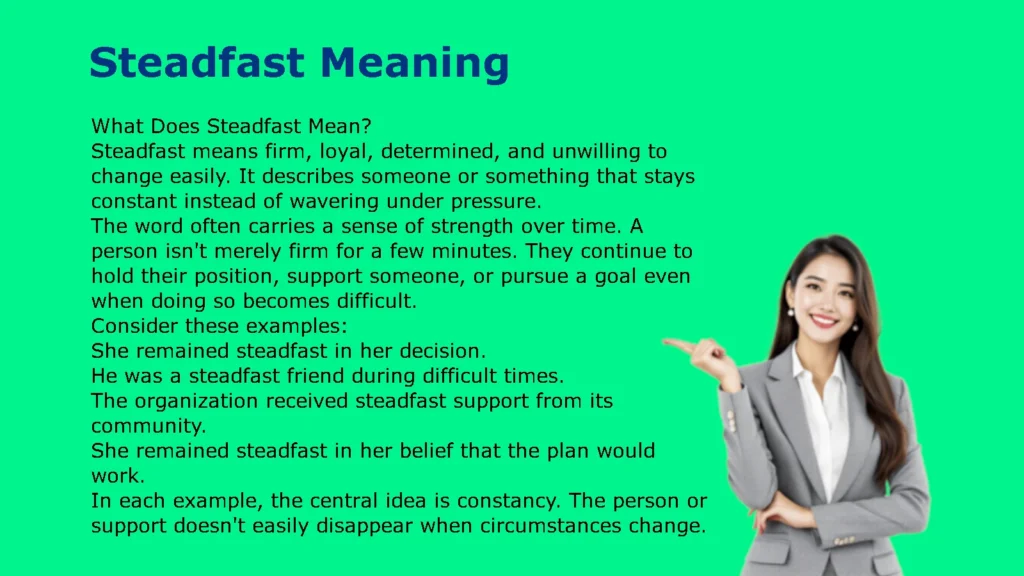 Steadfast Meaning