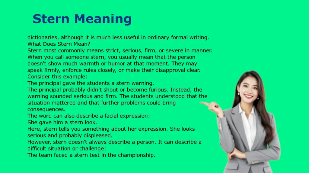 Stern Meaning