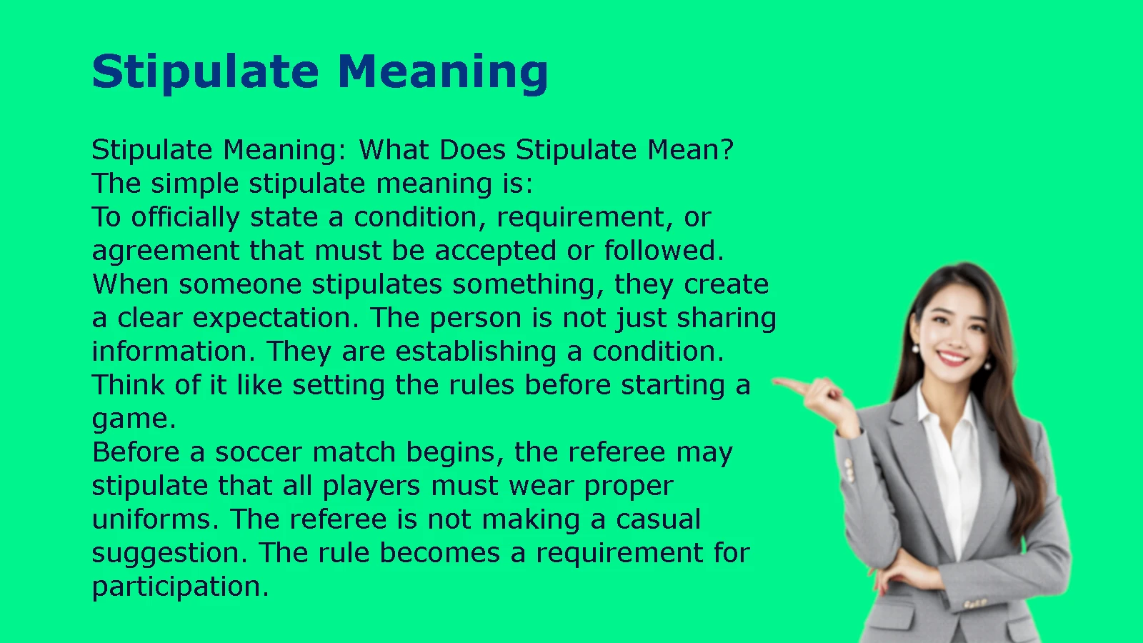 Stipulate Meaning