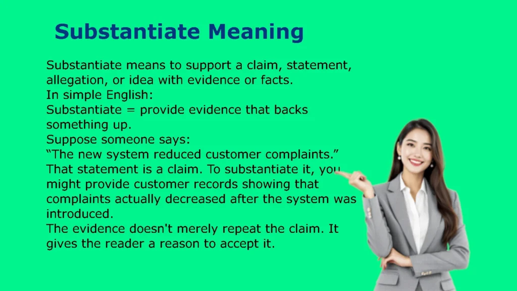 Substantiate Meaning