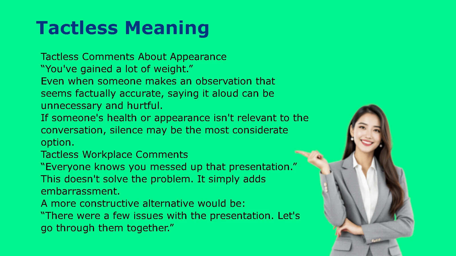 Tactless Meaning
