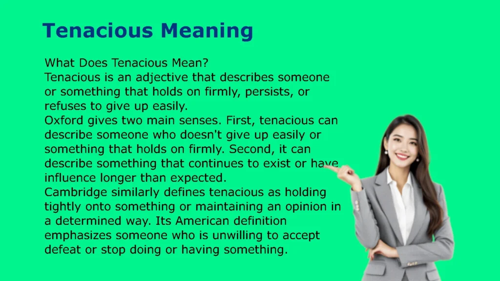 Tenacious Meaning