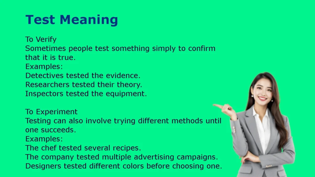 Test Meaning